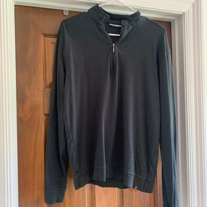 Soft cotton quarter-zip long sleeve pullover